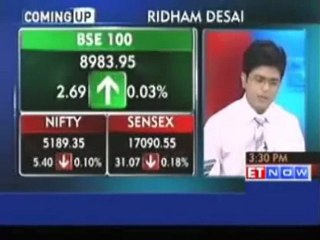 Sensex ends above 17000; pharma,auto,realty up