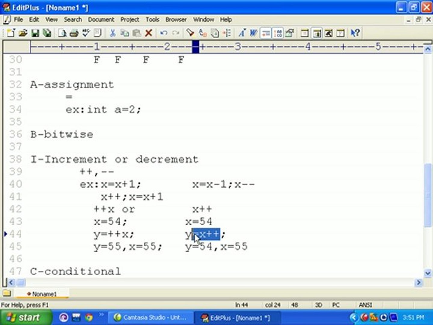 Java Programming Tutorial 4.2 Operators in Java Contd.