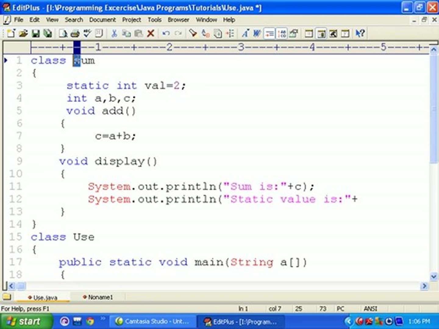 Java Programming Tutorial 6 Static Data Members