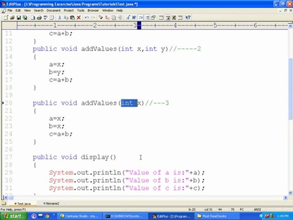 Java Programming Tutorial 9 Method Overloading