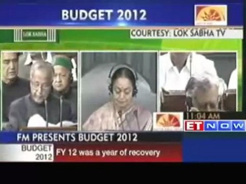 Pranab Mukerjee presents Union Budget 2012