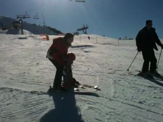 Chloé et PG à ski 2012