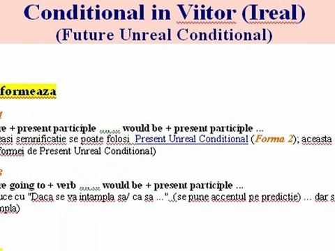 Conditional ireal in viitor in engleza