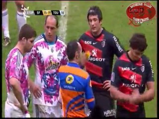 Pascal Papé et Yannick Jauzion débattant des valeurs de rugby