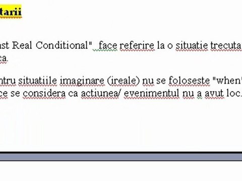 Conditional ireal in trecut in engleza