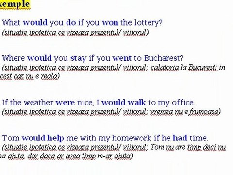 Conditional ireal in prezent in engleza