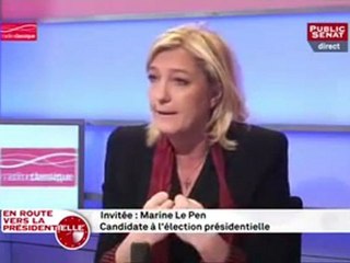 Marine Le Pen sur le chômage et l'immigration