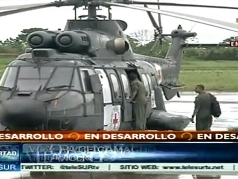 Alistan salida de helicópteros por liberados de FARC