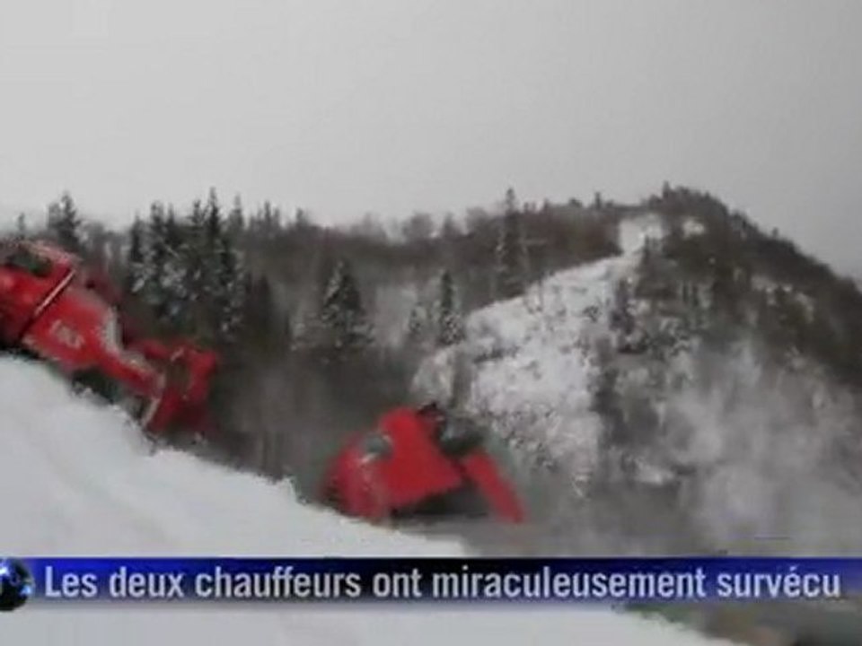 Terrible chute de poids lourd en Norvège, une issue miraculeuse