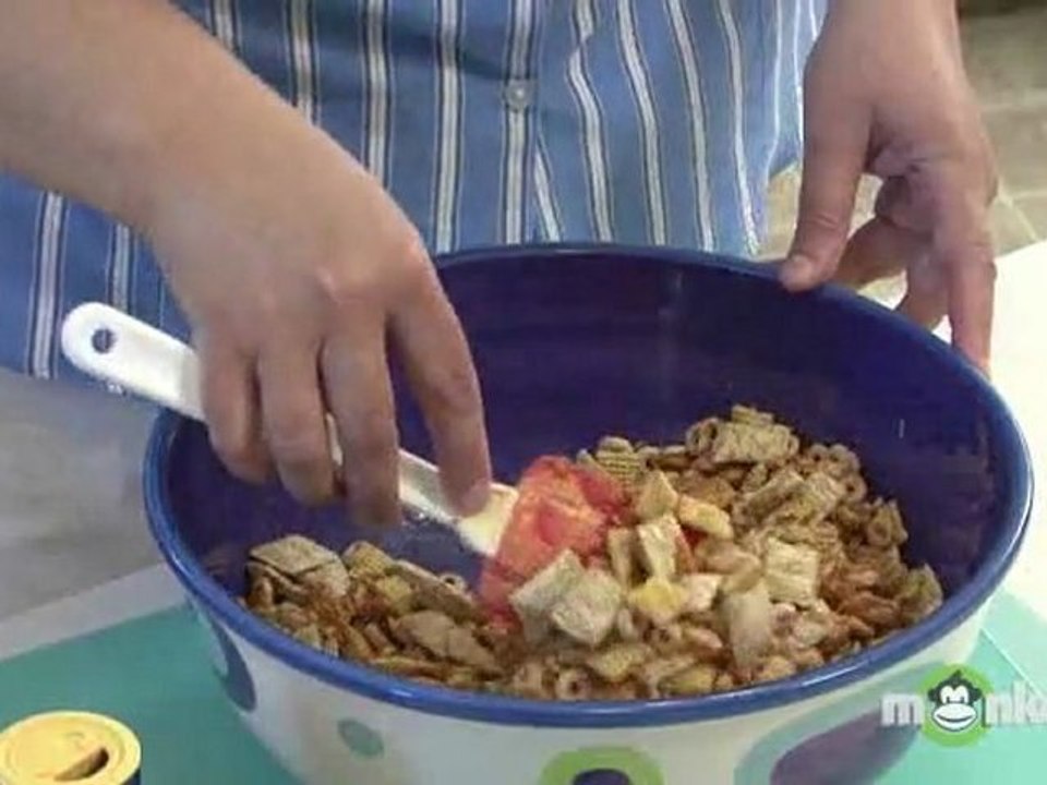 Dog Treats - Adding the Ingredients to Doggy Trail Mix