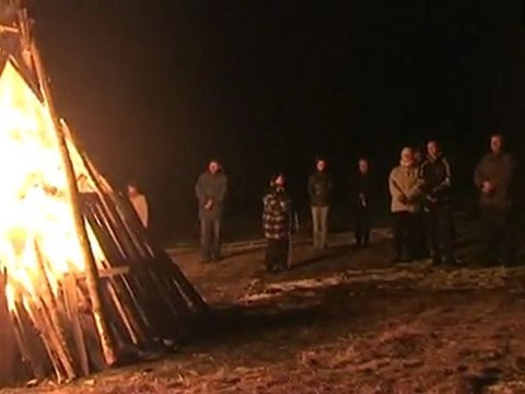 7 rocznica śmierci Jana Pawła II - watra na zadziale