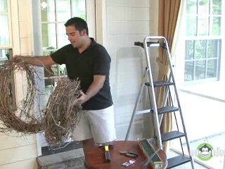 Hanging the Grapevine Garland