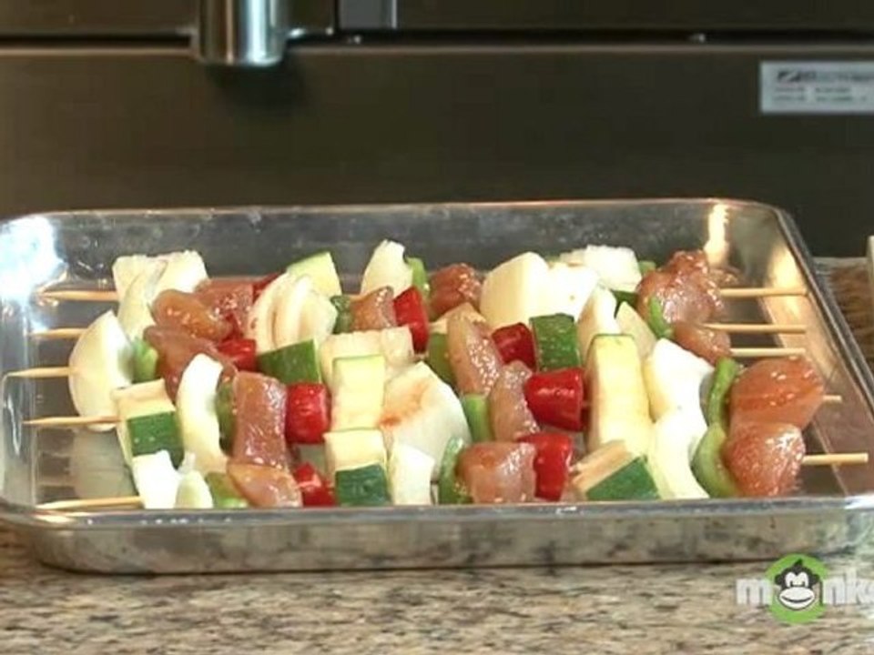 Marinated Chicken and Vegetable Kabobs