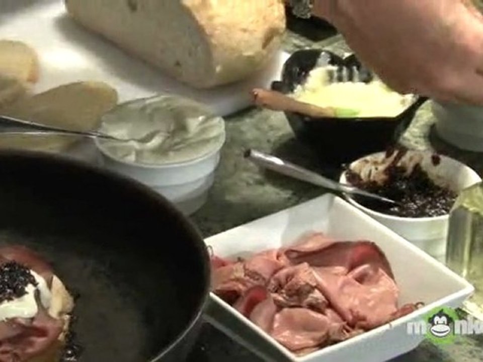 Grilled Cheese Sandwich - Roast Beef, Blue Cheese and Red Onion Jam