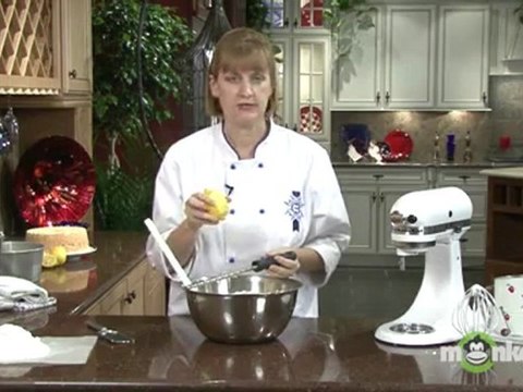 Lemon Angel Food Cake - Flavoring the Cake and Combining Ingredients