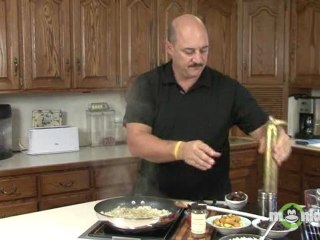 Chestnut Filling for Turkey - Sauteeing the Ingredients