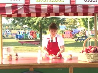 Making and Serving Caramel Apple Slices