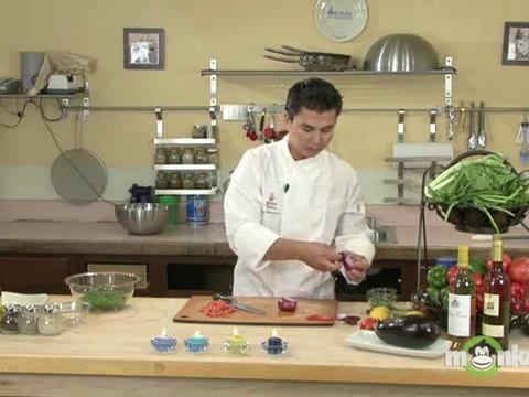 Chopping the Tomatoes and Onions for Tabouli Salad