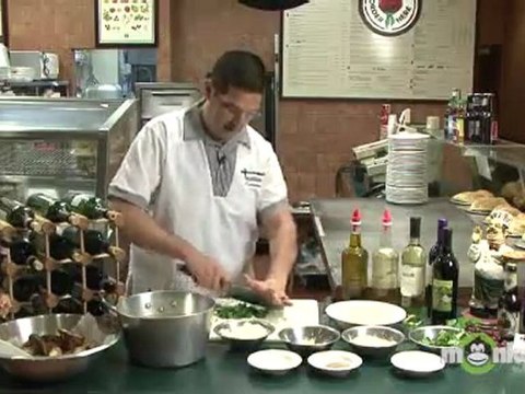 Chopping the Parsley for Mushroom Risotto