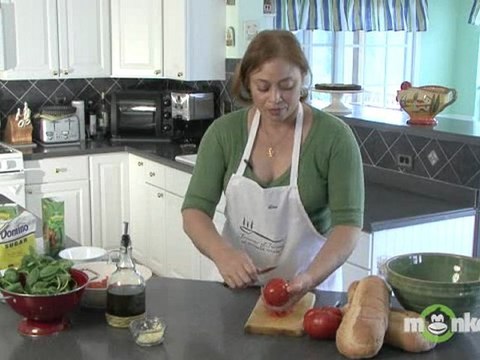 Italian Recipes - Coring and Stemming the Tomato for Papa al Pomodoro