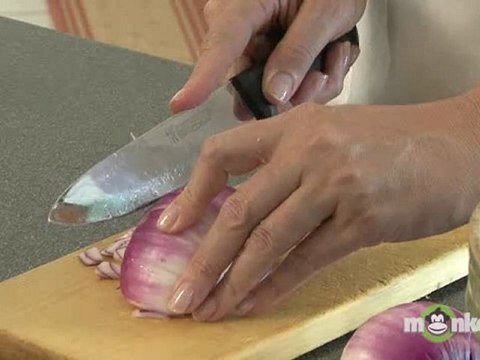 Italian Recipes - Cutting the Onions for Panzanella
