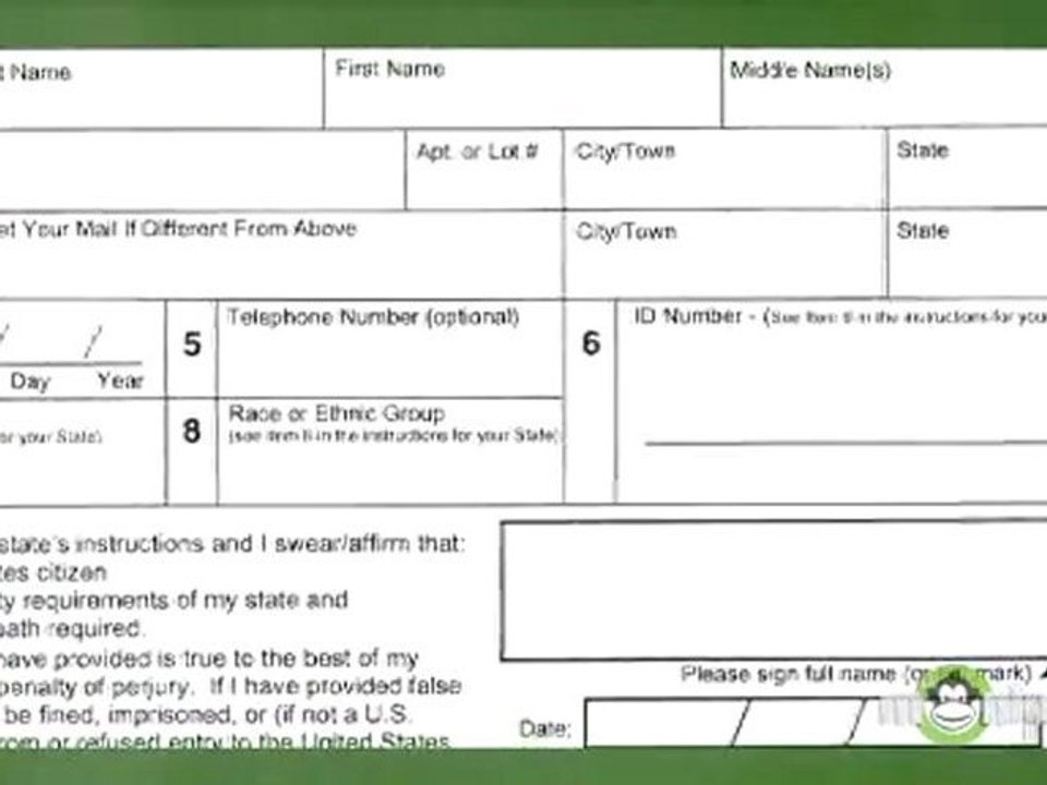 Filling Out a Voter Registration Form