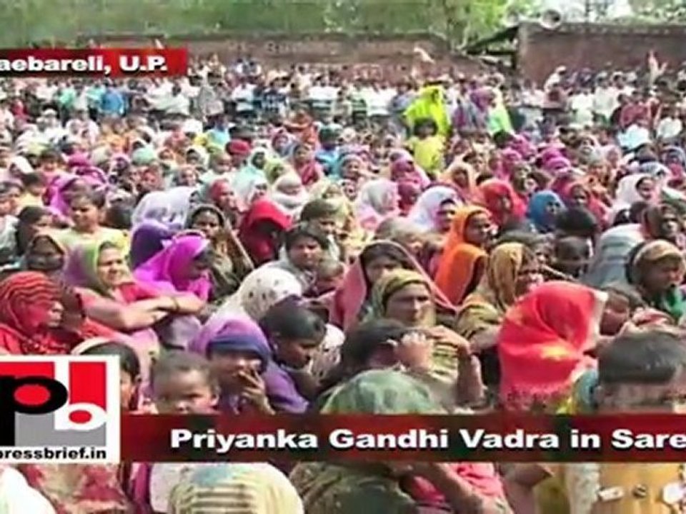 Priyanka Gandhi Vadra in Sareni (Raebareli) BJP, SP, BSP ignored the state and the people