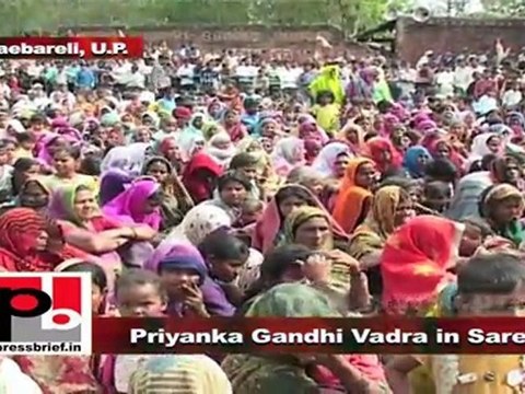 Priyanka Gandhi Vadra in Sareni (Raebareli) BJP, SP, BSP ignored the state and the people