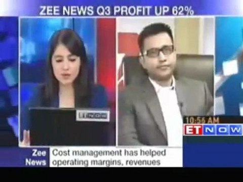 Zee News Q3 PAT at Rs 9.9 crore up 62%YoY