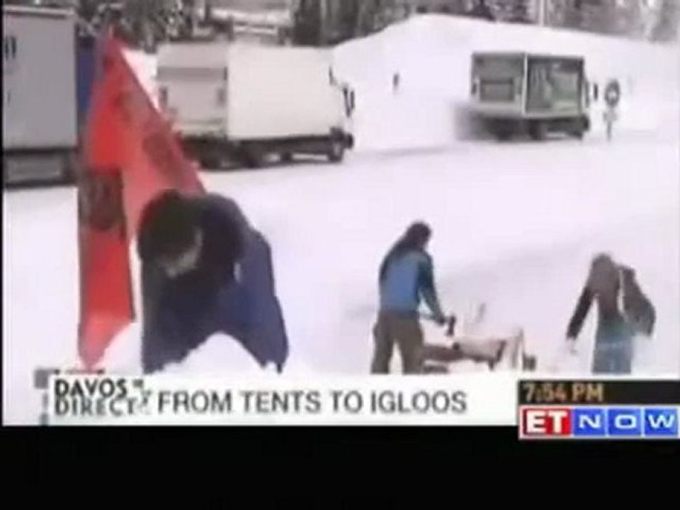 Davos 2012: Occupy protesters set up igloo camp
