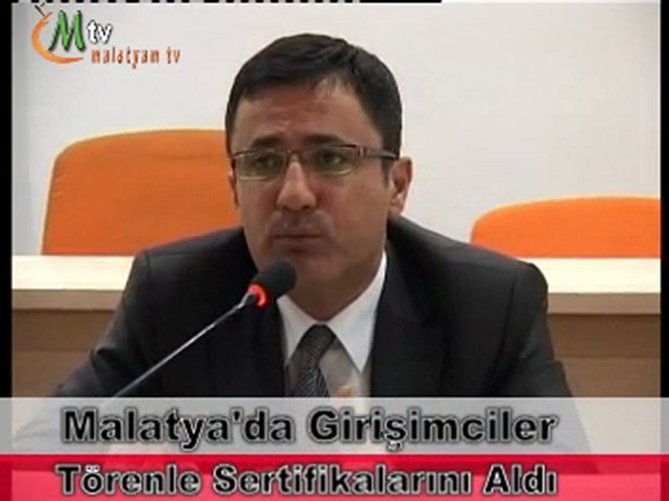 malatya'da girişimciler törenle sertifikalarını aldılar