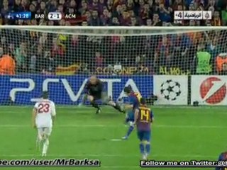 ميلان وبرشلونه - هدف ميسي الثاني