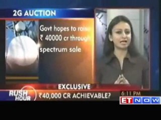 Government hopes to raise Rs 40000cr through 2G auction