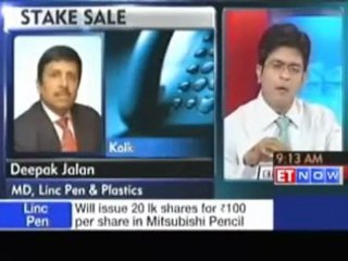 Plastics - Mitsubishi Pencil buys 13.5% in Linc Pen