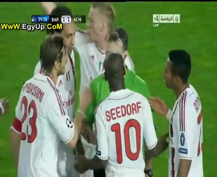 أهداف برشلونه والميلان 3/4/2012