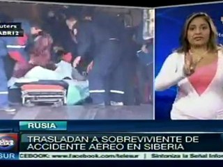 Trasladan a Moscú a sobreviviente de accidente en Siberia