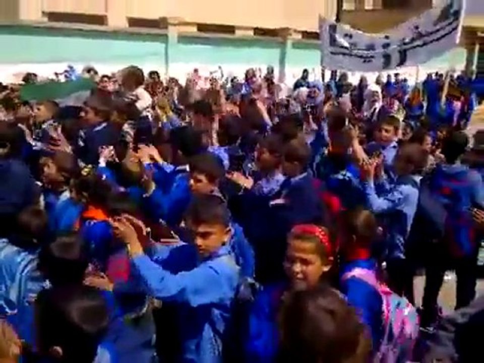 فري برس ريف حمــاة المحتل  كفر زيتا مظاهرة طلابية حاشدة 2012 4 3