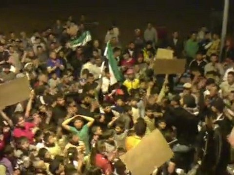 فري برس تركيامخيمات اللاجئين مخيم كلس الجديد مظاهرة مسائية حاشدة 3 4 2012جـــ2