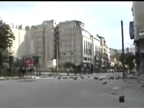 فري برس حمص طريق حماه السوق اصبح مدينة اشباح بسبب القناصات