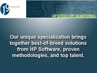 HP Sitescope Monitoring