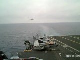 USS Nimitz Navy Aircraft Carrier Flight Retrievals