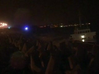 Ship runs aground off Llanddulas, near Colwyn Bay, Wales