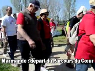 Marmande: départ du parcours du coeur