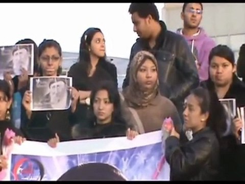 وقفة صامته بالشموع لإئتلاف شباب ماسبيرو أمام مكتبة الإسكندرية لتأبين قداسه البابا شنوده