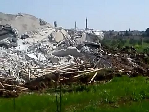 فري برس حماه المحتلة هدم المتزل في كفرنبودة في ريف حماة 04 04 2012