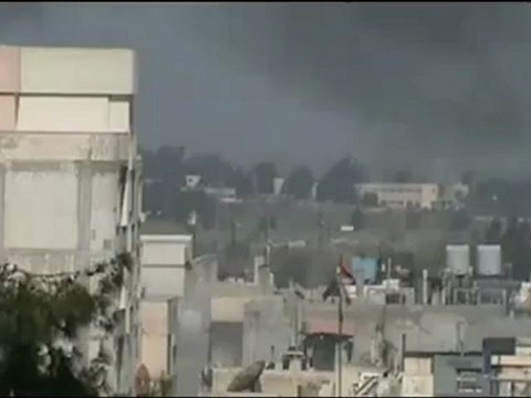 فري برس حمص القرابيص تساقط الصواريخ بشكل كثيف على الحي 4 4 2012