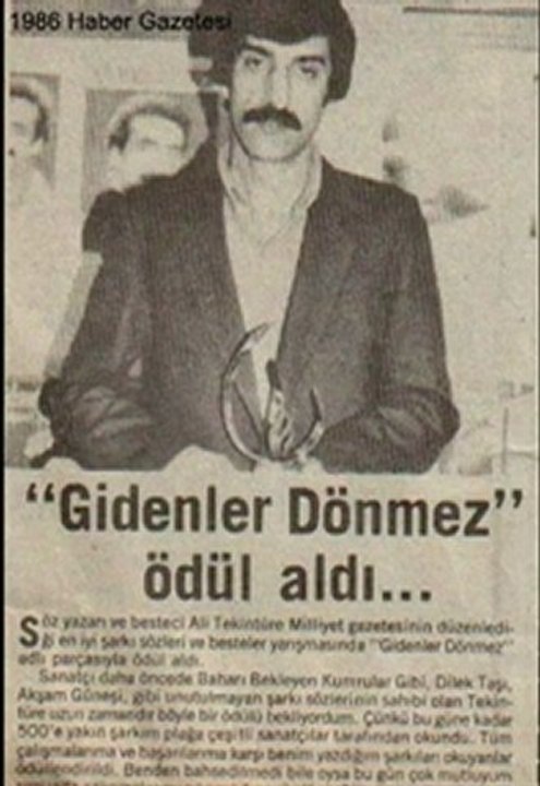 ALİ TEKİNTÜRE ÖLESİM GELDİ