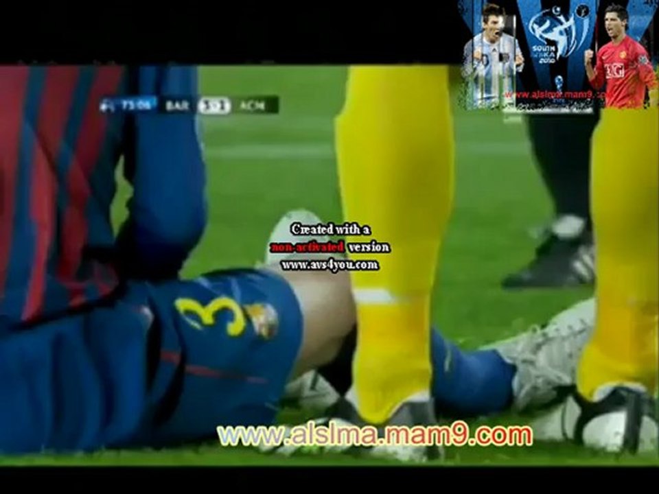 مباراة برشلونة ضد اسي ميلان الشوط الثاني3/4/2012