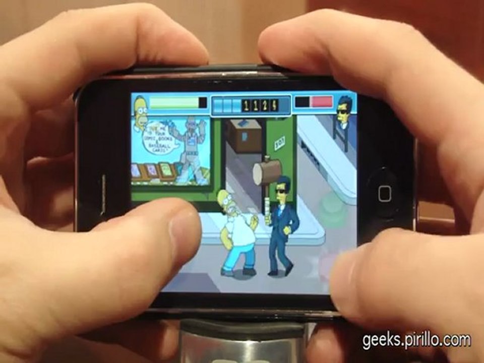 The Simpsons Game on the iPhone