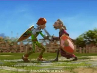 "Justin y la espada del valor" animación española con la voz de Antonio Banderas